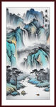 竖版山水画