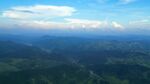 高空航拍俯瞰蓝天白云太行山