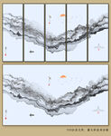 抽象山水装饰画