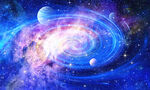 蓝色星空图 