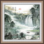 方形山水画