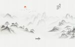 水墨江南山水画