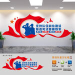 司法警察队伍四化建设文化墙