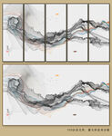 水墨意境抽象山水画