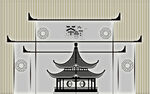 新中式背景墙  