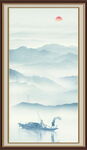 竖幅山水画 