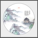 工笔国画山水