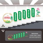 五好清廉洁医院楼梯间楼道文化墙