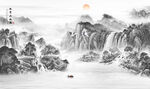 山水画水墨画