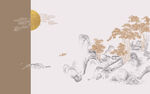 新中式背景墙  