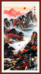 竖幅泰山日出