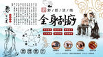 全身刮痧背景墙
