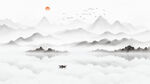 山水水墨背景
