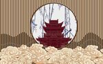 新中式背景墙 