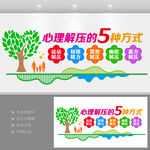 心理解压心理咨询文化墙