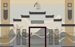 新中式背景墙 