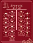 红色婚礼席位图