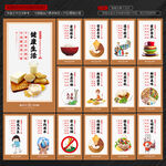 食堂餐厅文化标语挂画