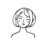 极简线条涂鸦女性头像
