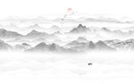 禅意水墨山水画