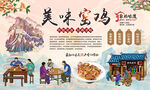 窑鸡背景墙