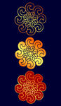 矢量烫金色宝莲花纹