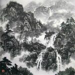 高山流水画