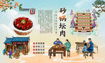 砂锅坛肉背景