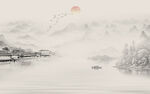 中国风山水画