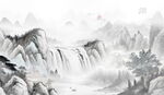水墨意境山水画