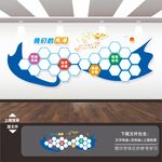 员工团队职工风采照片墙
