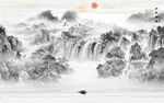 水墨新中式山水画 
