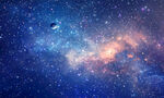 浩瀚蓝色宇宙星空背景墙