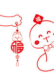 蛇年挂件蛇宝宝头像卡通插画