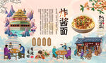 杂酱面背景墙