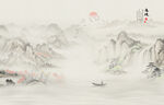 禅境水墨山水装饰画