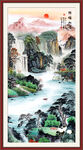 竖幅山水画