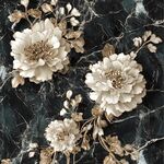 3d浮雕金属牡丹花