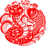 蛇生肖剪纸