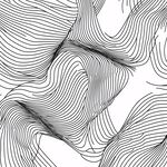 波浪线条画