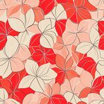 红色连续花纹