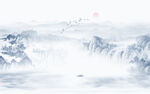 水墨画山水
