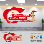不忘初心党建标语文化墙
