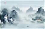 意境山水画