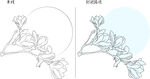 玉兰花 矢量图