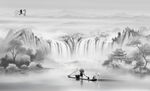 意境水墨山水画