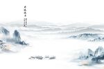 新中式山水画背景墙