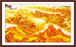 国画万里长城山水画