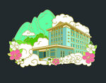 学堂冰箱贴