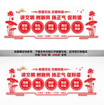 讲文明树新风文化墙